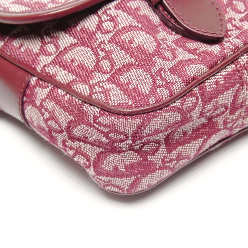CHRISTIAN DIOR Red Canvas Trotter Shoulder Bag - Picture 5 of 12